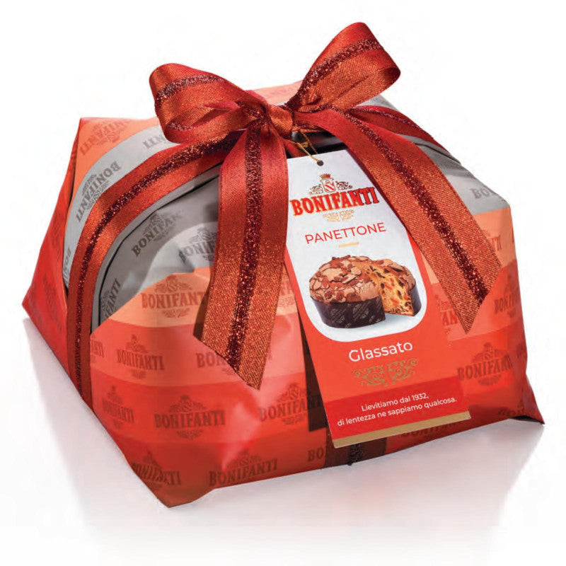PANETTONE GLASSATO BONIFANTI INCARTATO A MANO 1KG CON CANDITI