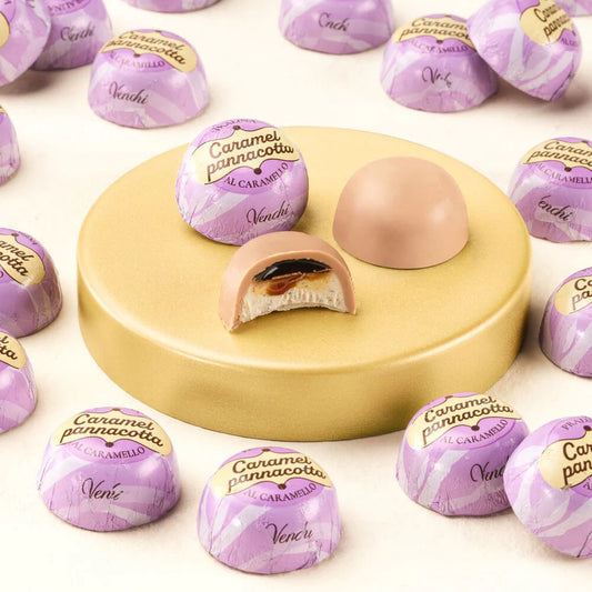 PRALINA BACIO DI DAMA PANNACOTTA AL CARAMELLO E VANIGLIA 100 GR.