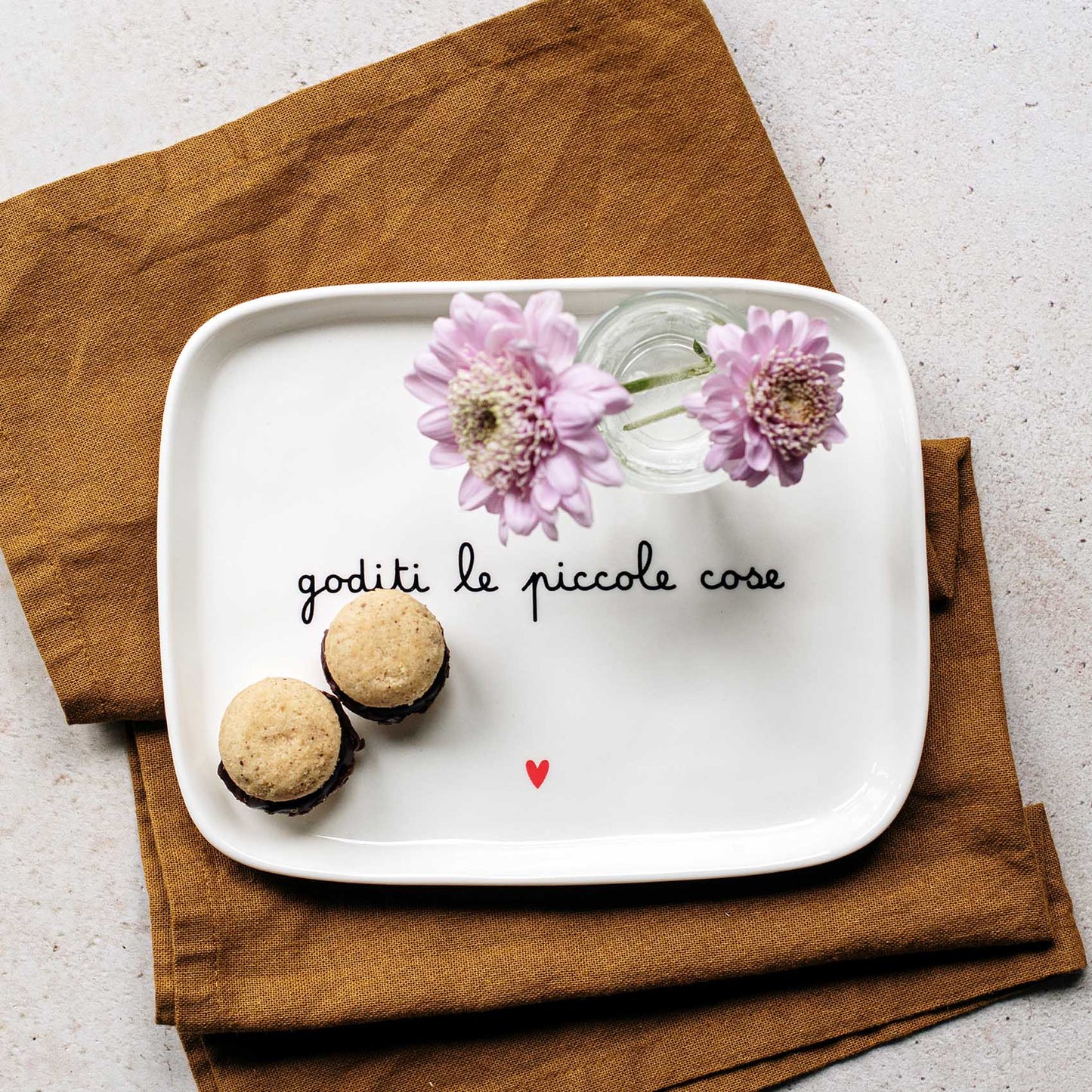 Piatto rettangolare Goditi le piccole cose