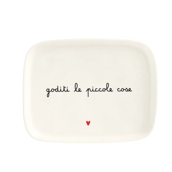 Piatto rettangolare Goditi le piccole cose
