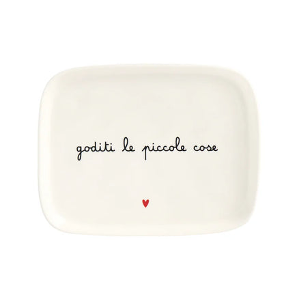 Piatto rettangolare Goditi le piccole cose