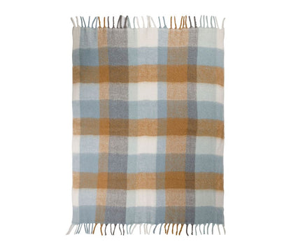 PLAID TARTAN BLEU E BEIGE 170X130CM