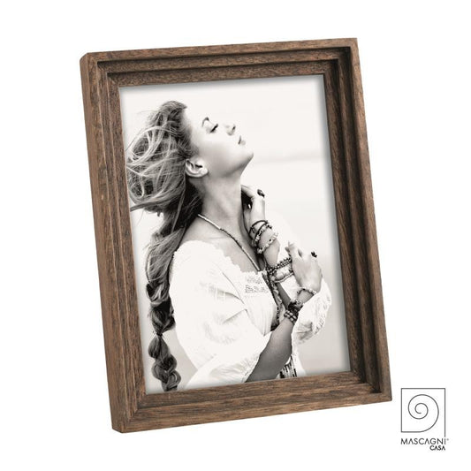 CORNICE PORTAFOTO COLORE NOCE 15X20 ARREDO DESIGN REGALO