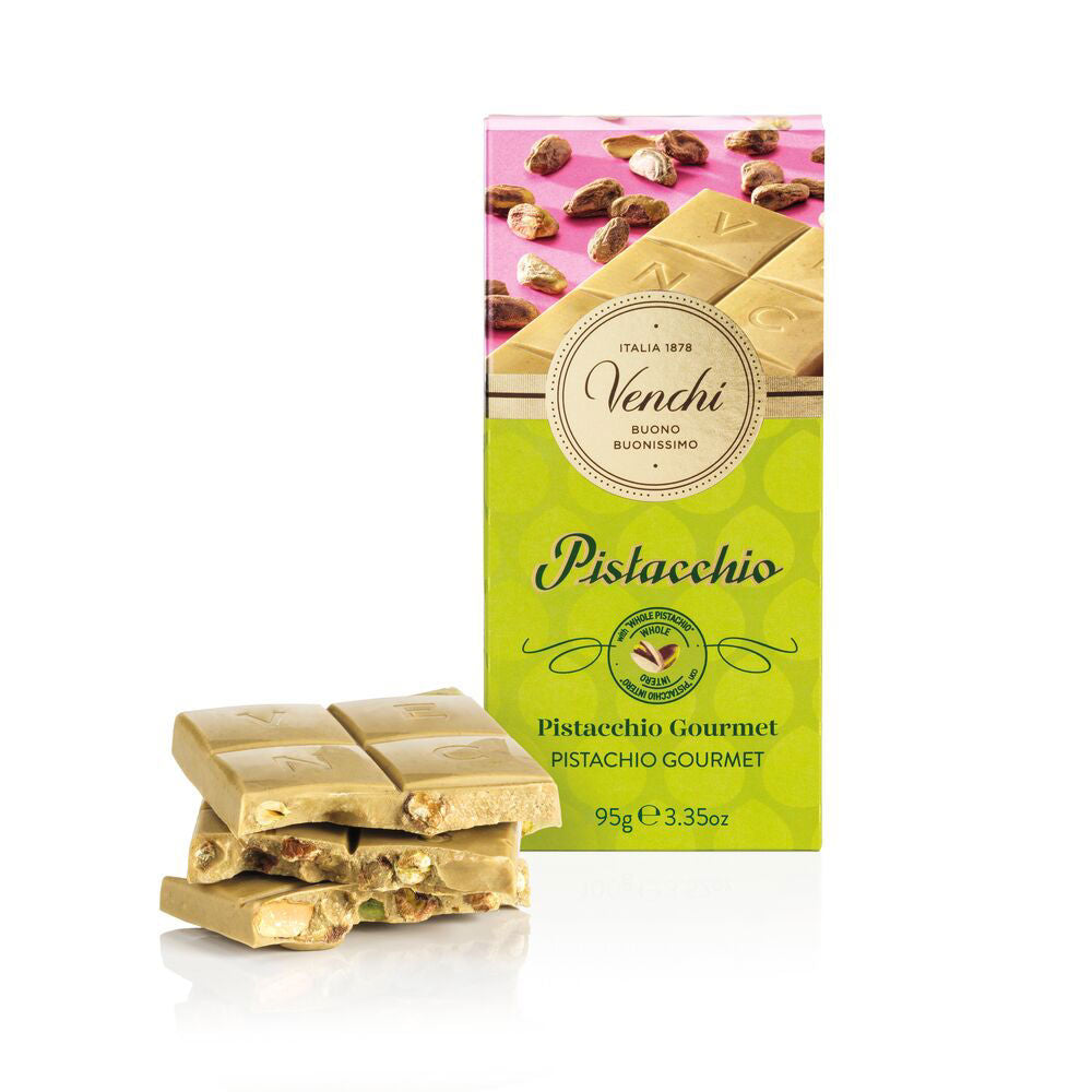 Tavoletta di Cioccolato Bianco con Nocciole, mandorle e pistacchi salati 95gr