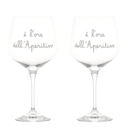 Set 2 calici cocktail E' l'ora dell'aperitivo 82cl