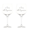 Set 2 calici cocktail E&#39; l&#39;ora dell&#39;aperitivo 82cl