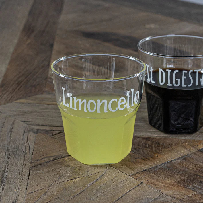 SET 4 BICCHIERINI LIMONCELLO VETRO BOROSILICATO Dimensioni diam. 6.1 cm x h 6.7 cm - 13 cl