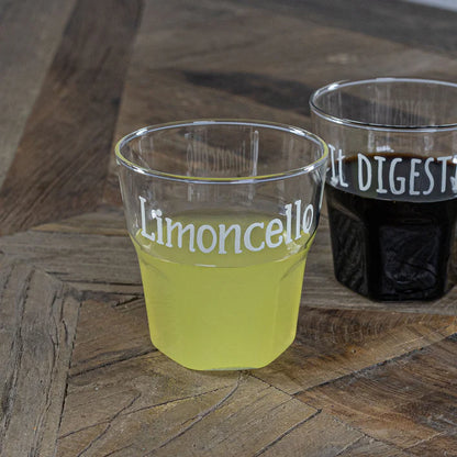 SET 4 BICCHIERINI LIMONCELLO VETRO BOROSILICATO Dimensioni diam. 6.1 cm x h 6.7 cm - 13 cl