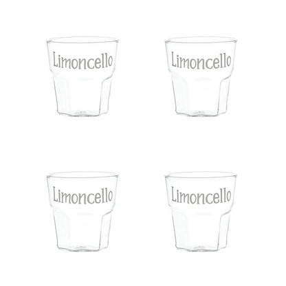 SET 4 BICCHIERINI LIMONCELLO VETRO BOROSILICATO Dimensioni diam. 6.1 cm x h 6.7 cm - 13 cl