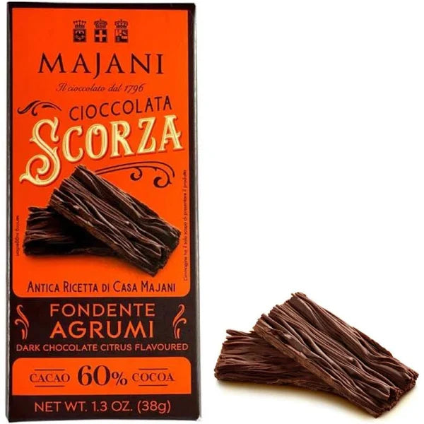 Scorza 60% agli Agrumi astuccio Majani 38gr