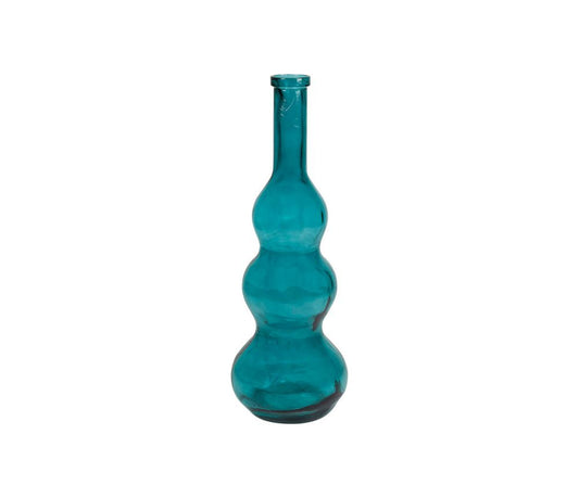 VASO FIORI DA TERRA O DA APPOGGIO SU MOBILE MADIA IN VETRO COLORE SMERALDO D26.5XH75CM