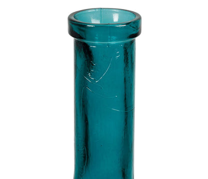VASO FIORI DA TERRA O DA APPOGGIO SU MOBILE MADIA IN VETRO COLORE SMERALDO D26.5XH75CM