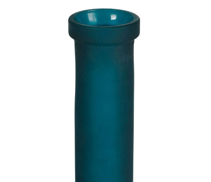 VASO  DA TERRA O MADIA VETRO SATINATO COLLO LUNGO COLORE SMERALDO D33XH100CM