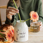 VASO IN GRES  PORCELLANATO LUCIDO H 13 D. 10 " I MIEI FIORI PREFERITI"