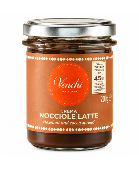 VENCHI CREMA SPALMABILE LATTE E NOCCIOLE  200 GR.