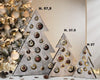 Albero di Natale in legno sbiancato con palline in vetro luci a led H. 27 - Dolci pensieri gift