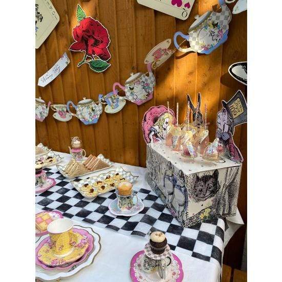 Alice nel paese delle meraviglie, Festoni motivo: bandierine, 4 m - Dolci pensieri gift
