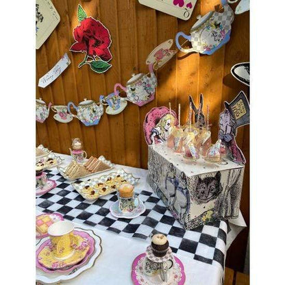 Alice nel paese delle meraviglie, Festoni motivo: bandierine, 4 m - Dolci pensieri gift