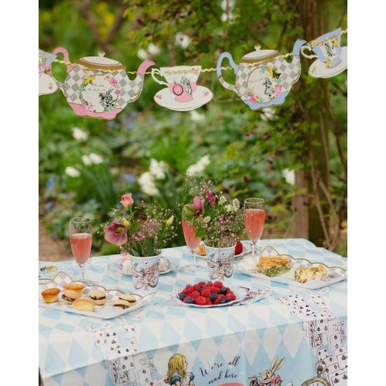 Alice nel paese delle meraviglie, Festoni motivo: bandierine, 4 m - Dolci pensieri gift