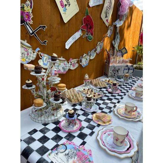 Alice nel paese delle meraviglie, Festoni motivo: bandierine, 4 m - Dolci pensieri gift