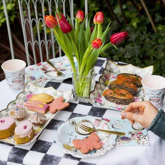 Alice nel paese delle meraviglie - Piatto smerlato piccolo, confezione da 12 - Dolci pensieri gift