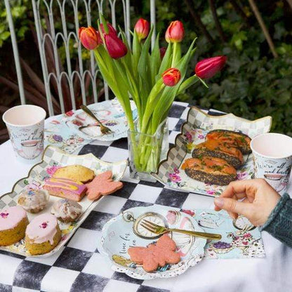 Alice nel paese delle meraviglie - Piatto smerlato piccolo, confezione da 12 - Dolci pensieri gift