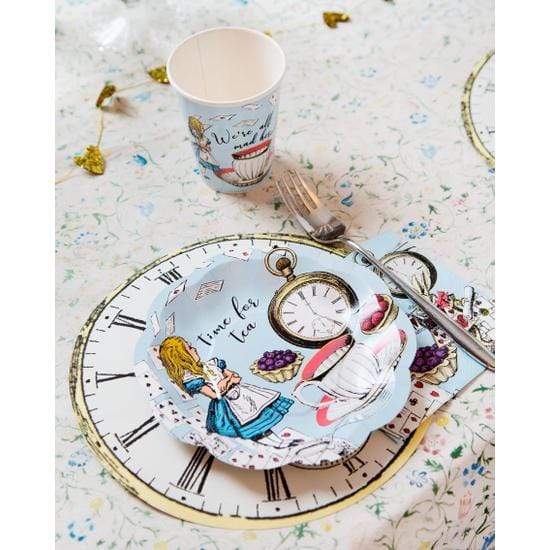 Alice nel paese delle meraviglie - Piatto smerlato piccolo, confezione da 12 - Dolci pensieri gift