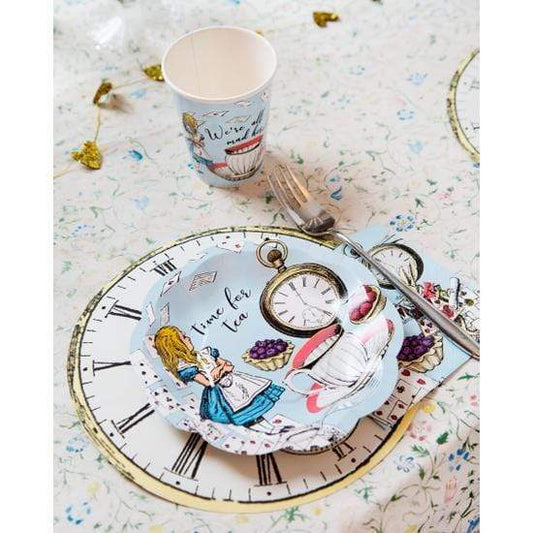 Alice nel paese delle meraviglie - Piatto smerlato piccolo, confezione da 12 - Dolci pensieri gift