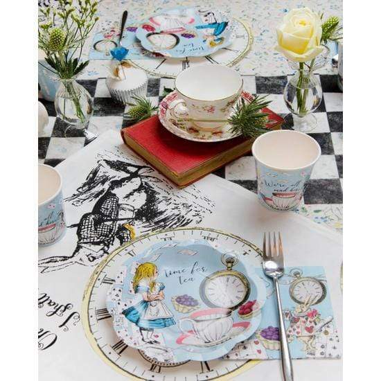Alice nel paese delle meraviglie - Piatto smerlato piccolo, confezione da 12 - Dolci pensieri gift