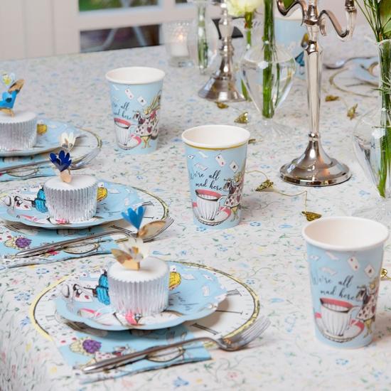 Alice nel paese delle meraviglie - Piatto smerlato piccolo, confezione da 12 - Dolci pensieri gift