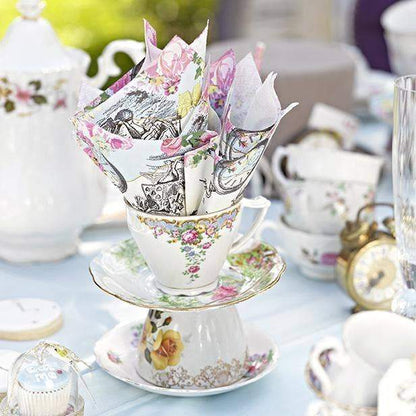 Alice nel Paese delle Meraviglie Tovaglioli da cocktail, confezione da 20 pezzi - Dolci pensieri gift