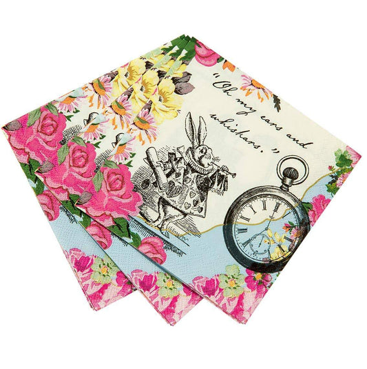 Alice nel Paese delle Meraviglie Tovaglioli da cocktail, confezione da 20 pezzi - Dolci pensieri gift