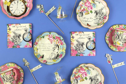 Alice nel Paese delle Meraviglie Tovaglioli da cocktail, confezione da 20 pezzi - Dolci pensieri gift