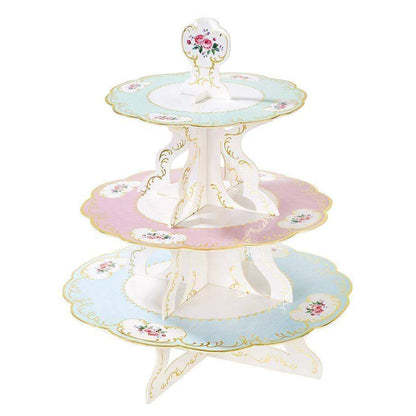Alzatina 3 piani per Cupcake e Bomboniere stile Boho chic 35 cm - Dolci pensieri gift