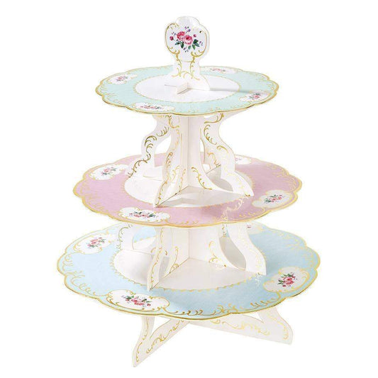 Alzatina 3 piani per Cupcake e Bomboniere stile Boho chic 35 cm - Dolci pensieri gift
