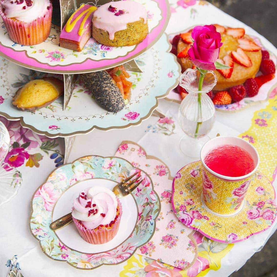 Alzatina 3 piani per Cupcake e Bomboniere stile Vintage 35 cm - Dolci pensieri gift