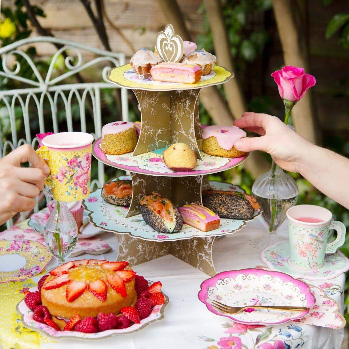 Alzatina 3 piani per Cupcake e Bomboniere stile Vintage 35 cm - Dolci pensieri gift