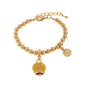 Dolci pensieri gift Amo Capri Bracciale dorato con Campanella Portafortuna Gialla