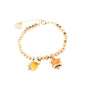 Dolci pensieri gift Amo Capri Bracciale Oro Rosa con 2 Campanelle Agrumi Portafortuna