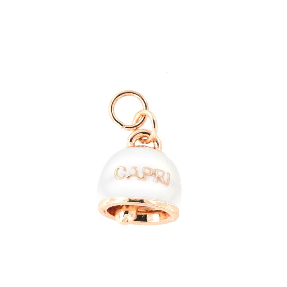 Dolci pensieri gift Amo Capri Charm Pendente Campanella Portafortuna Bianca collezione Marina Grande