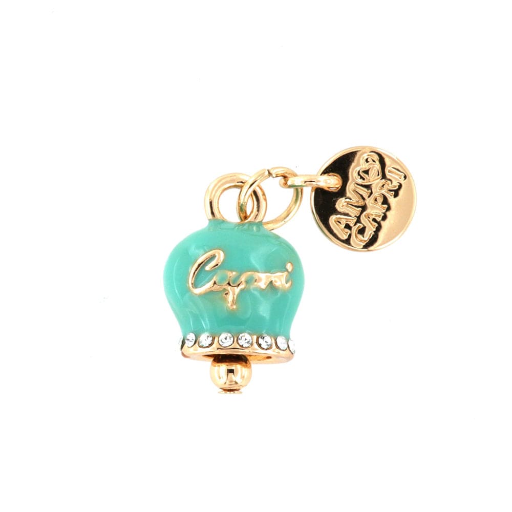 Dolci pensieri gift Amo Capri Ciondolo Charm Campanella Portafortuna turchese collezione Belvedere