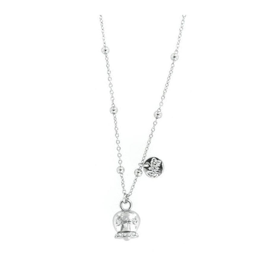 Dolci pensieri gift Amo Capri Collana con campanella portafortuna pendente impreziosita da cristalli bianchi
