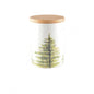 BARATTOLO IN PORCELLANA DECORO ALBERO CON COPERCHIO IN LEGNO 10X10X13,8CM - Dolci pensieri gift