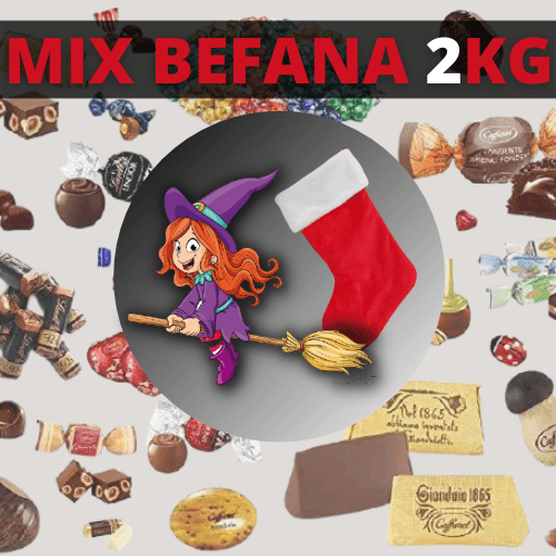 BEFANA MIX ASSORTIMENTO CIOCCOLATO 2KG LATTE, FONDENTE (LINDT, CAFFAREL, VENCHI) - Dolci pensieri gift