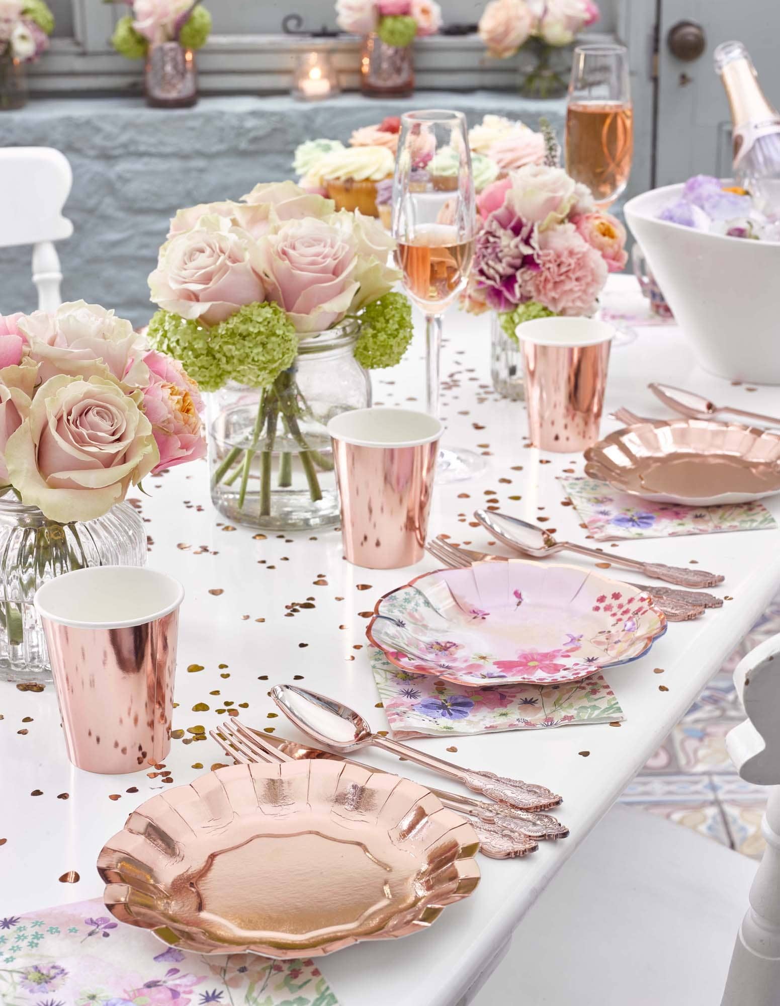 Bicchieri in carta rose Gold lucidi confezione 8 bicchieri - Dolci pensieri gift