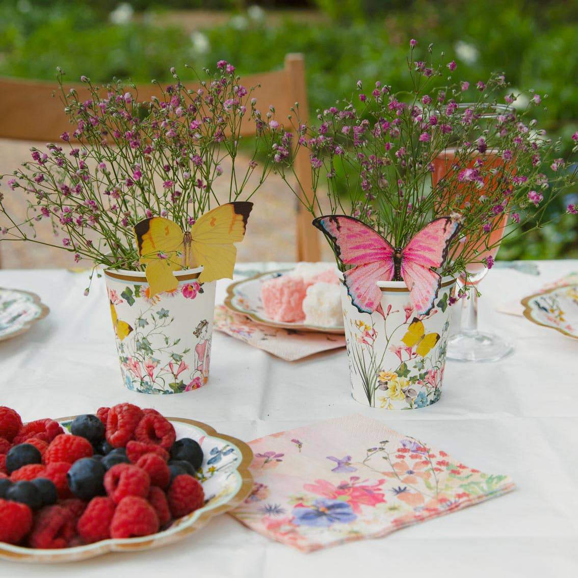 Bicchieri Party Fate con Decorazione Farfalla in carta confezione 12 pezzi - Dolci pensieri gift