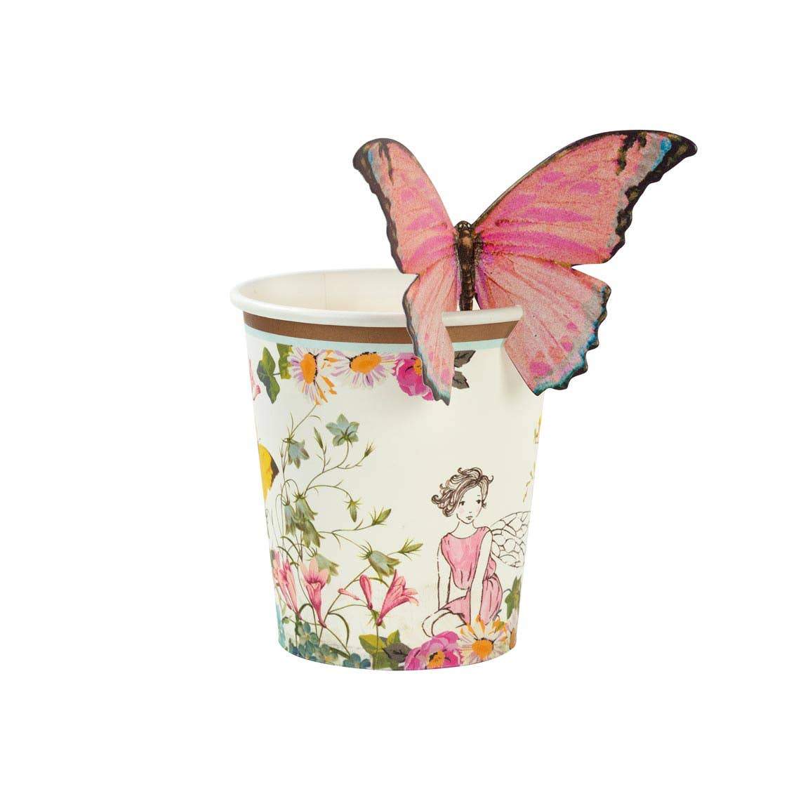 Bicchieri Party Fate con Decorazione Farfalla in carta confezione 12 pezzi - Dolci pensieri gift