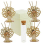 BOMBONIERA.PROFUMATORE ALBERO ANGELO BEIGE/ORO 4 ASSORTITI RESINA + FIALETTA 9X10 C/AST. - Dolci pensieri gift