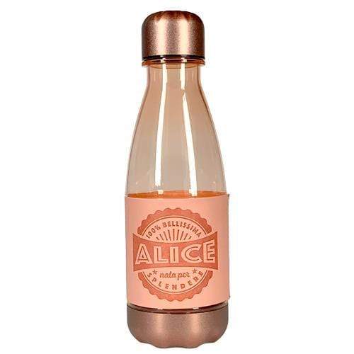 Bottiglia Termica ALICE rosa Borraccia Thermos in plastica 350 ml - Dolci pensieri gift