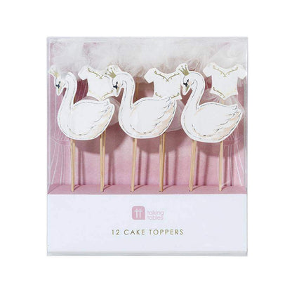 Cake topper Ballerina Lago dei Cigni confezione 12 pezzi - Dolci pensieri gift